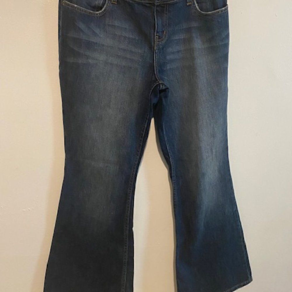 The Limited 5 pocket Flare distressed jeans, size 12